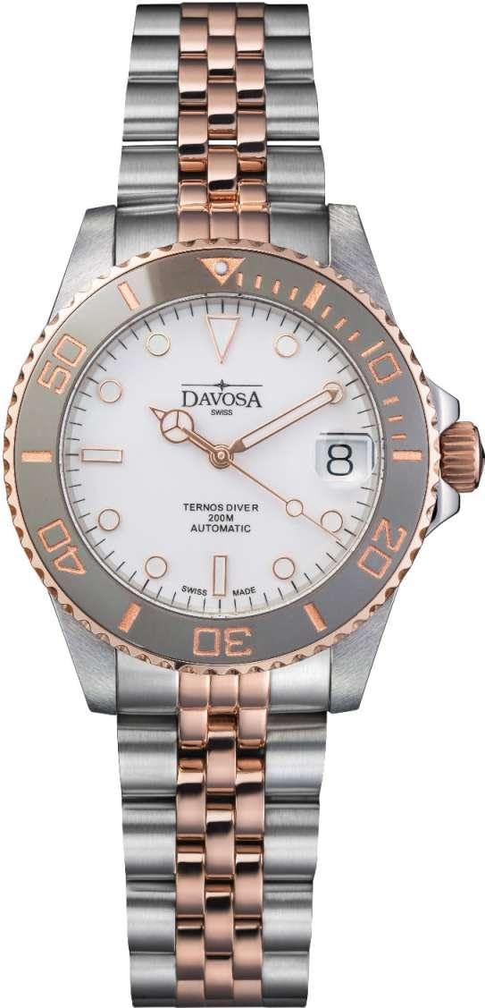 

Wristwatch IWAWP Mechanical Automatic Winding 20 ATM Water Resistant Ternos Medium Silver [Davosa] 166.196.02 Men s білий