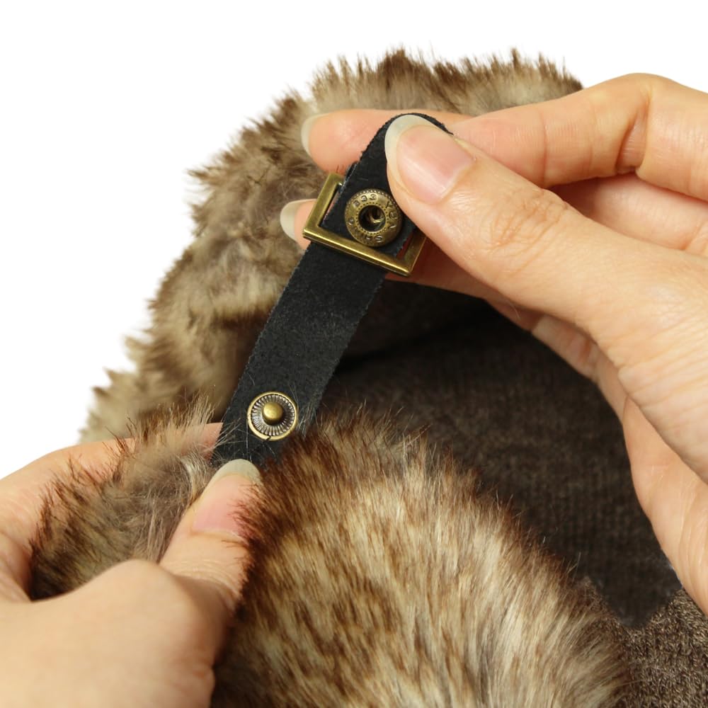 ICHIYON Cap Kids Flight Cap Hat Fur Autumn Winter Pilot Parent and Child Matching Casual Travel Cold Protection Earmuffs [14+ PLUS] Kcap0148-be