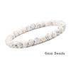 Charm Bracelet 6mm 8mm 10mm White Natural Stone Simple Women Men Elastic Strand Bracelets Meditation Prayer Jewelry Friend Gift