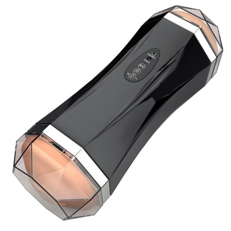 Usb Rechargeable Double Head 2 In 1 Airplane Cup Male Electric Masturbation Device Real Vagina Adult Product Sex Exercise 18+