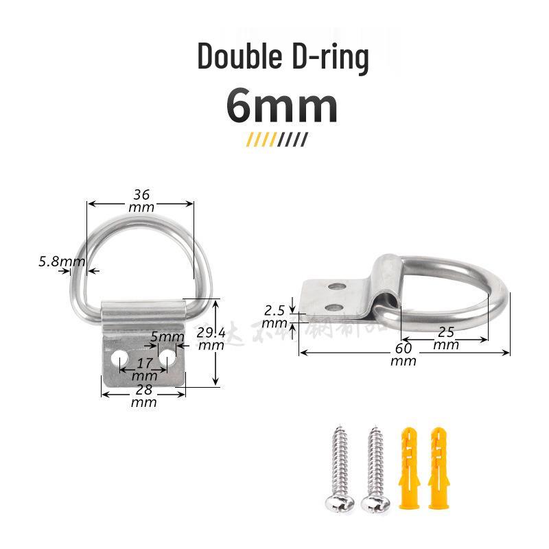 304 Stainless Steel Triangle, D-Ring, and Square Ring Buckle Hook for Truck Trailer Straps