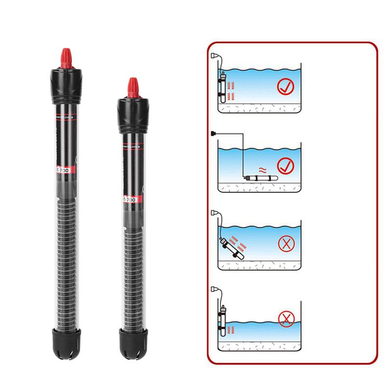 AC220-240V 50HZ AT700 Fish Tank Automatic Constant Temperature Heating Rod 25W 50W 100W 200W 300W Glass Heating Rod