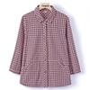 Yuzhaolin Women's 100% Cotton Plaid Summer Shirt