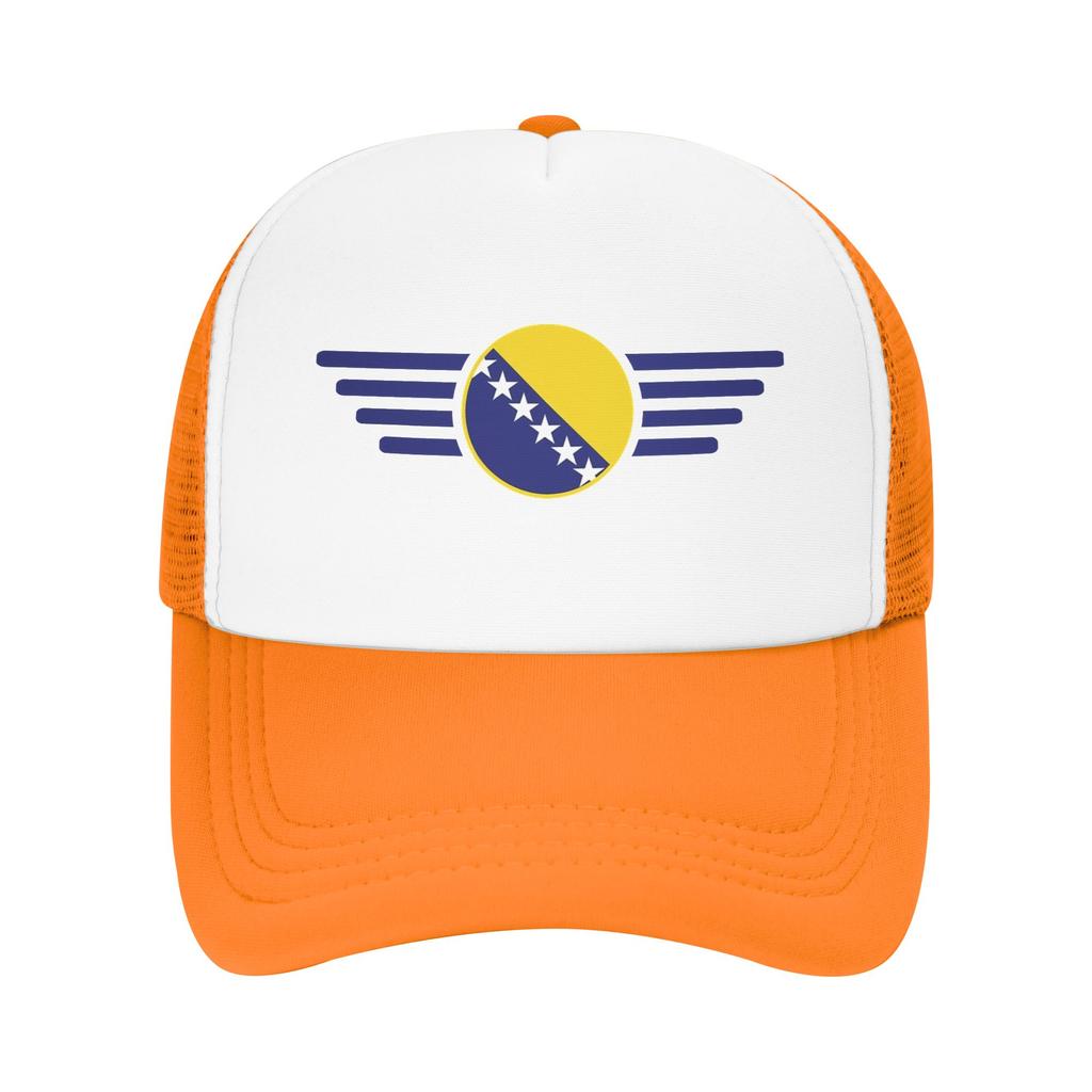 Bosnia and Herzegovina Flag Mesh Baseball Caps Unisex Women Casual Sun Hats Hat Breathable Summer Trucker Hat