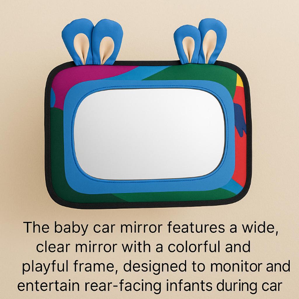 HD Wide-Angle Baby Car Rearview Mirror for Easy Installation and No Blind Spots
