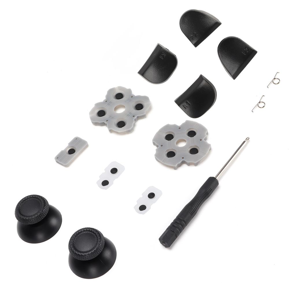 Controller Replacement Kit for PS5 Handle Conductive Rubber Pad Rocker 3D Plastic Cap L12 Replacement Buttons Set