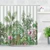 Tropical Paradise Shower Curtain, Exotic Plants & Animals, Waterproof for Bathroom Decor, Enhance Home with Nature's Beauty