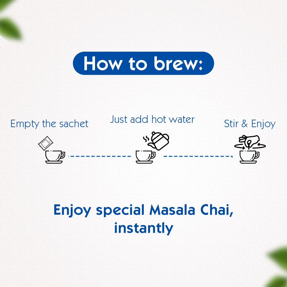 Society One Minute Tea (24 sachets) x Pack Of 2 Travel Masala Chai 336g Strong Blend With Indian Spices