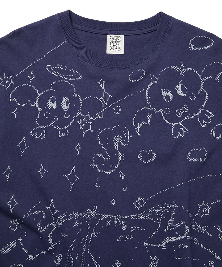 YESEYESEE Pixel World Tee Light Navy