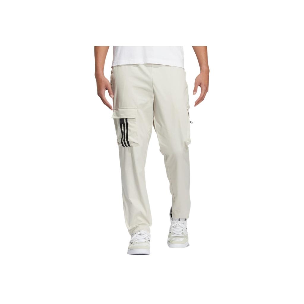 Adidas Neo Striped Multi-Pocket Casual Sports Pants Men Bottoms Fawn-Brown HC9672