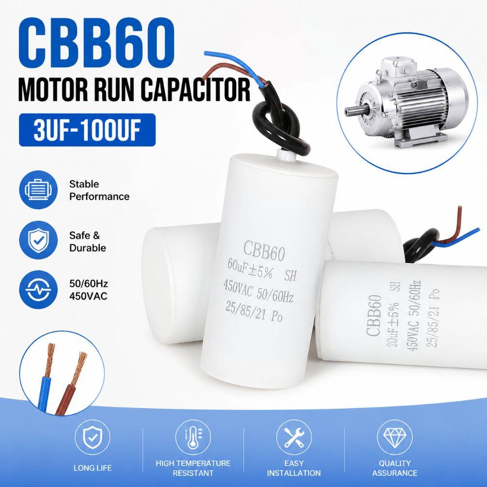 450V CBB60 Capacitor 50/60Hz Water Pump Capacitor Durable Start Capacitor