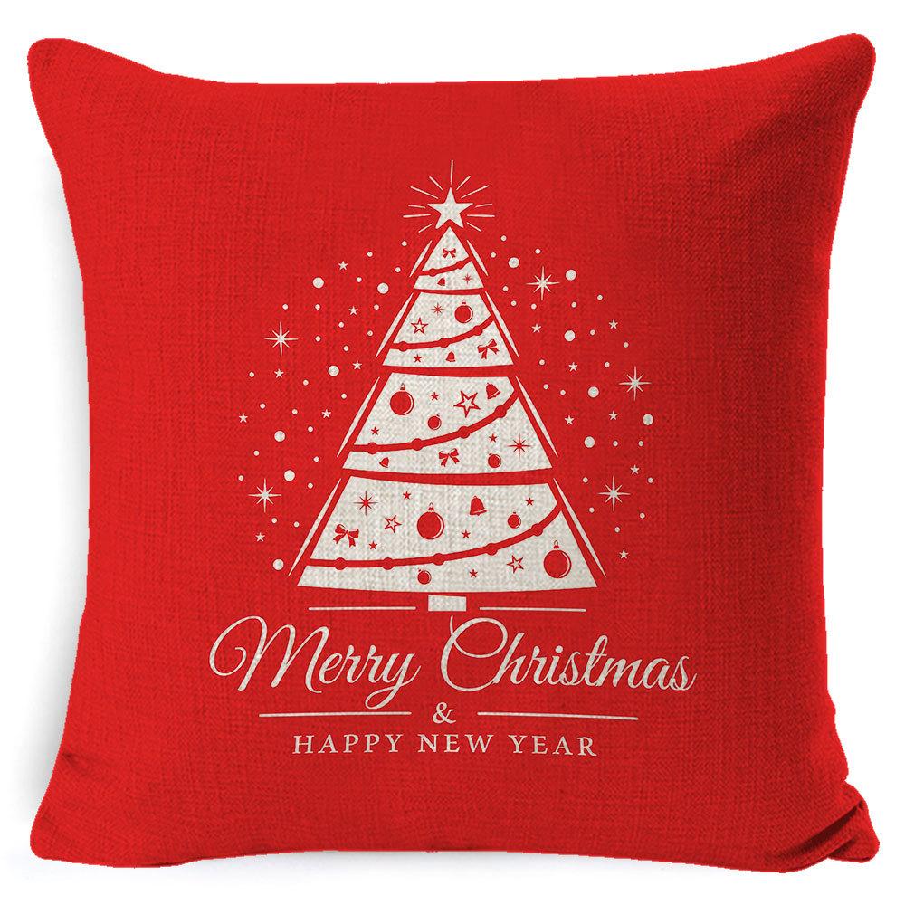 Christmas Pillowcase Gray and White Plaid Office Lumbar Support Home Bedside Cushion Car Neck Cushion