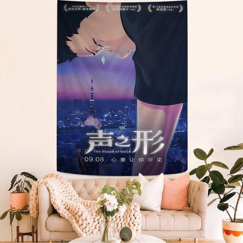 A Silent Voice Cartoon Tapestry Wall Hanging Decoration Household Home Decor