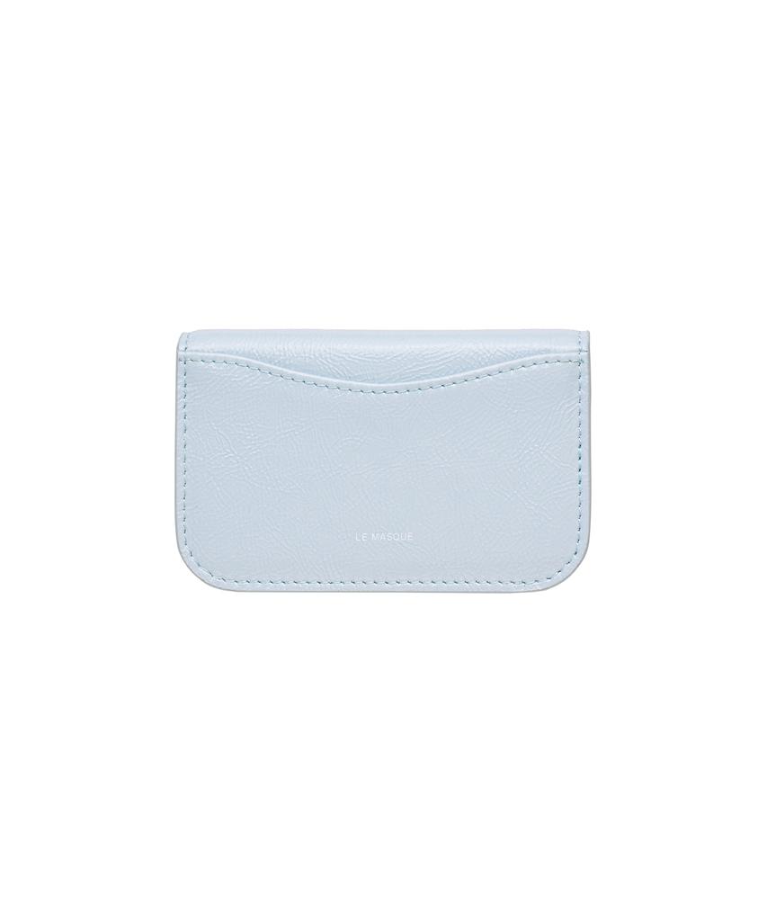 Lemasque Heart Lock Compact Business Card Holder Sky Blue