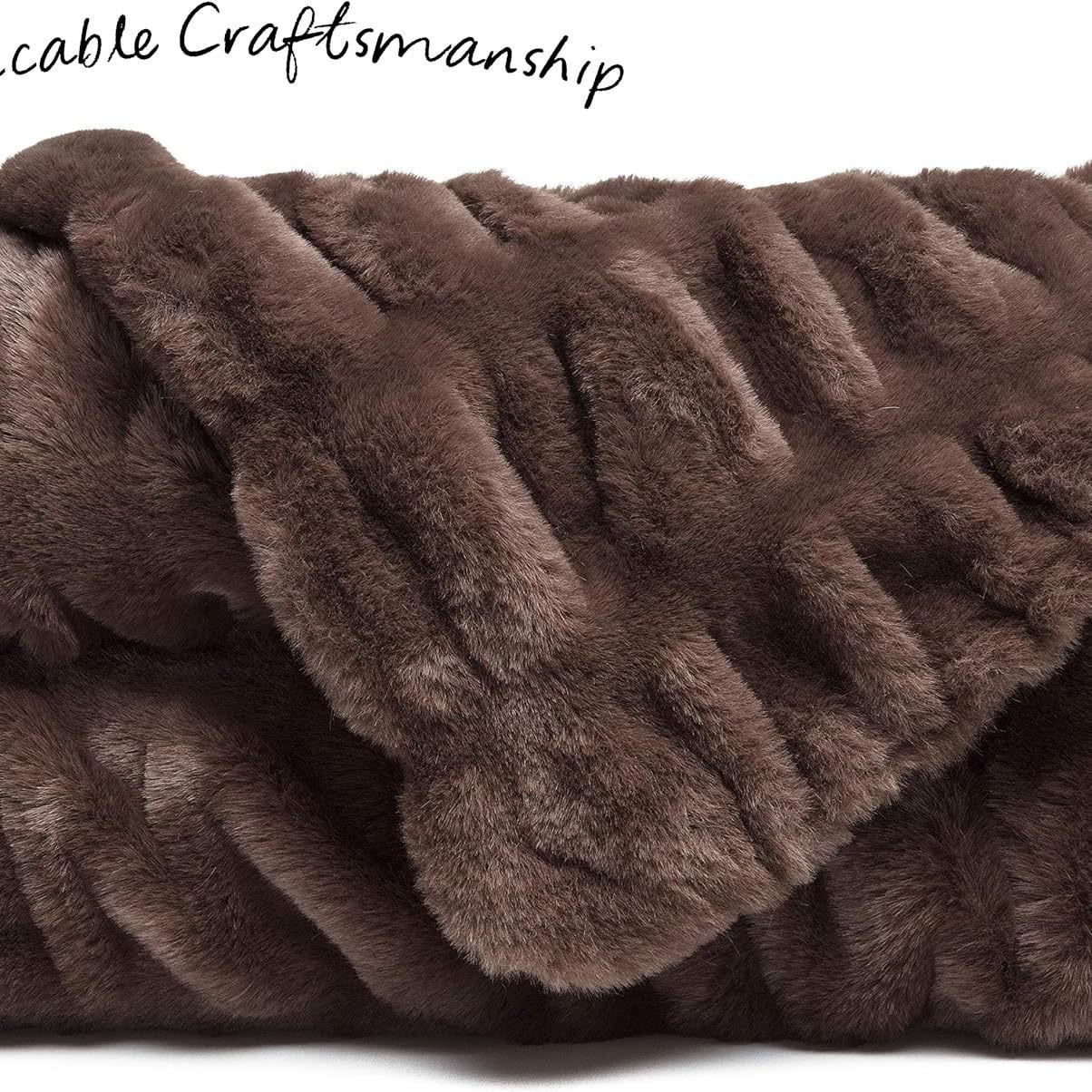 

New Style Tie-Dye Spandex Elastic Rabbit Fur Blanket for Autumn and Winter - Thick, Warm, Soft 127x165 cm