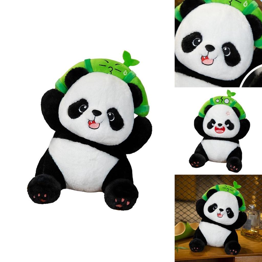 Cute Iron Head Bamboo-breaking Panda Plush Toy Animal Zoo Gift Stuffed Animal Birthday Present Panda Doll Characters)