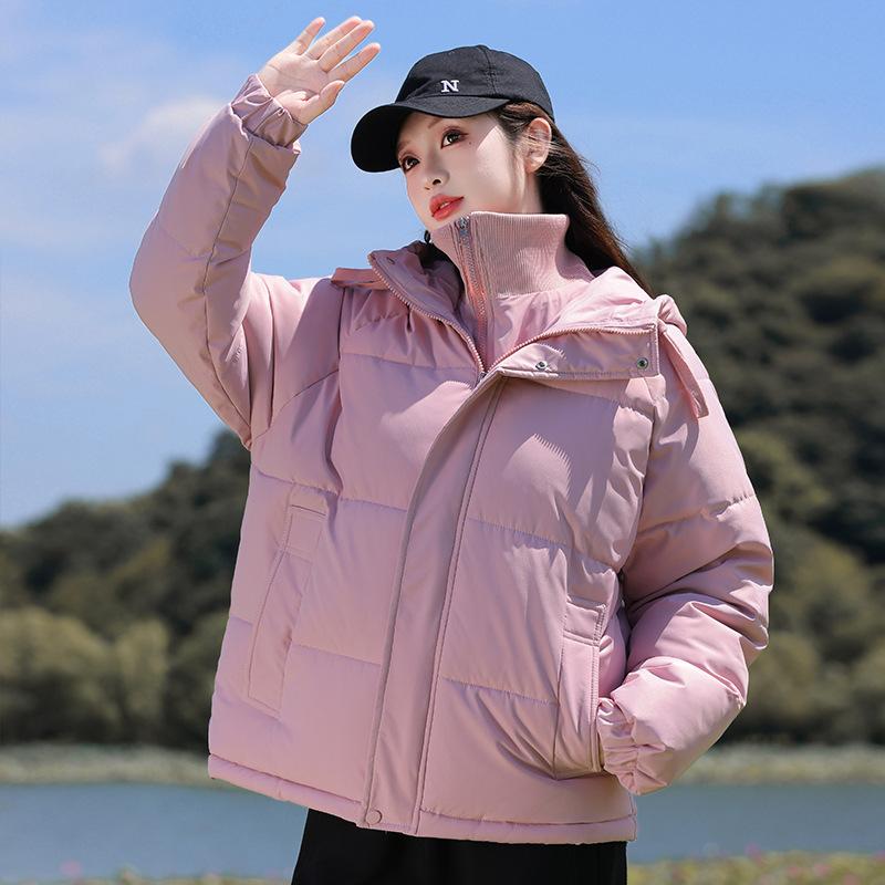 Fake Two-piece Stand Collar Hooded Warm Cotton Coat Winter Jacket