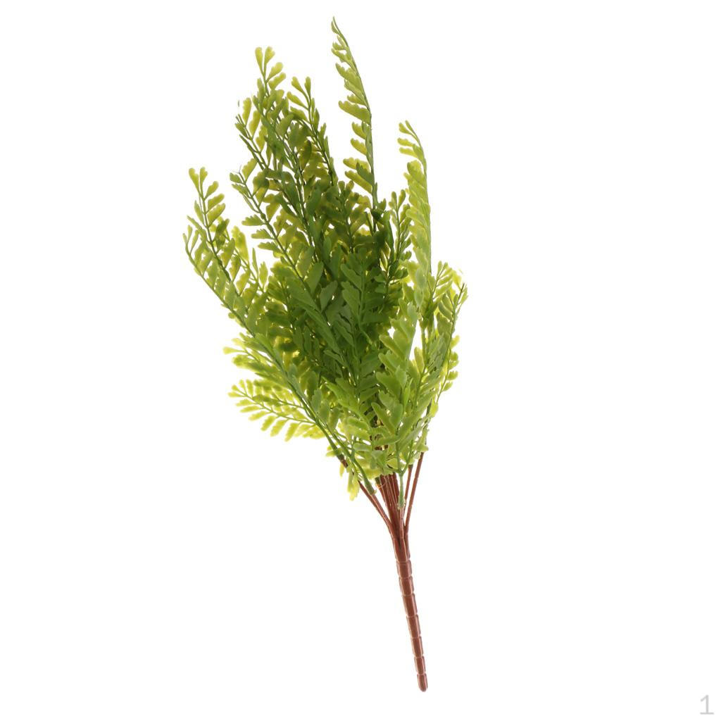

1 Bouquet Artificial Fern Grass Faux Plant flower decor #2