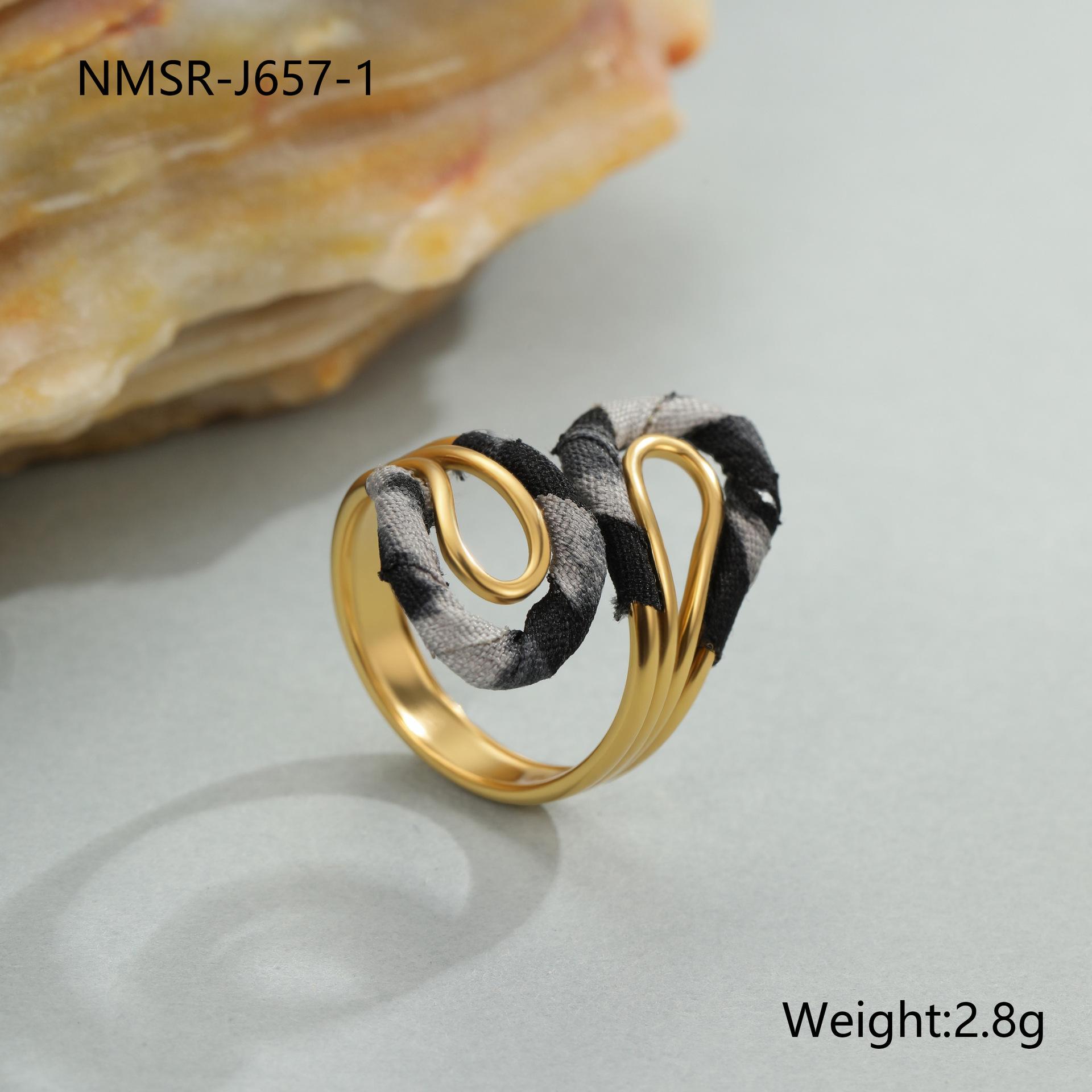 GEMCHIC Women s Leopard Print Ribbon Stainless Steel Open Ring