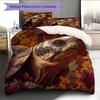 Turtle and Plants Pattern Bedding Home Decoration Birthday Gift (1 * Duvet Cover + 2 * Pillowcase, Without Core)