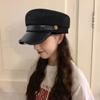 British Style Navy Cap Flat Army Cap Octagonal Hat Flat Top Hat Beret Hats Salior Hat Warm Flat Peaked Caps Outdoor Travel
