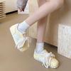 Lace fashion retro flat-bottomed German training shoes women's new spring versatile casual light sports Forrest Gump board shoes