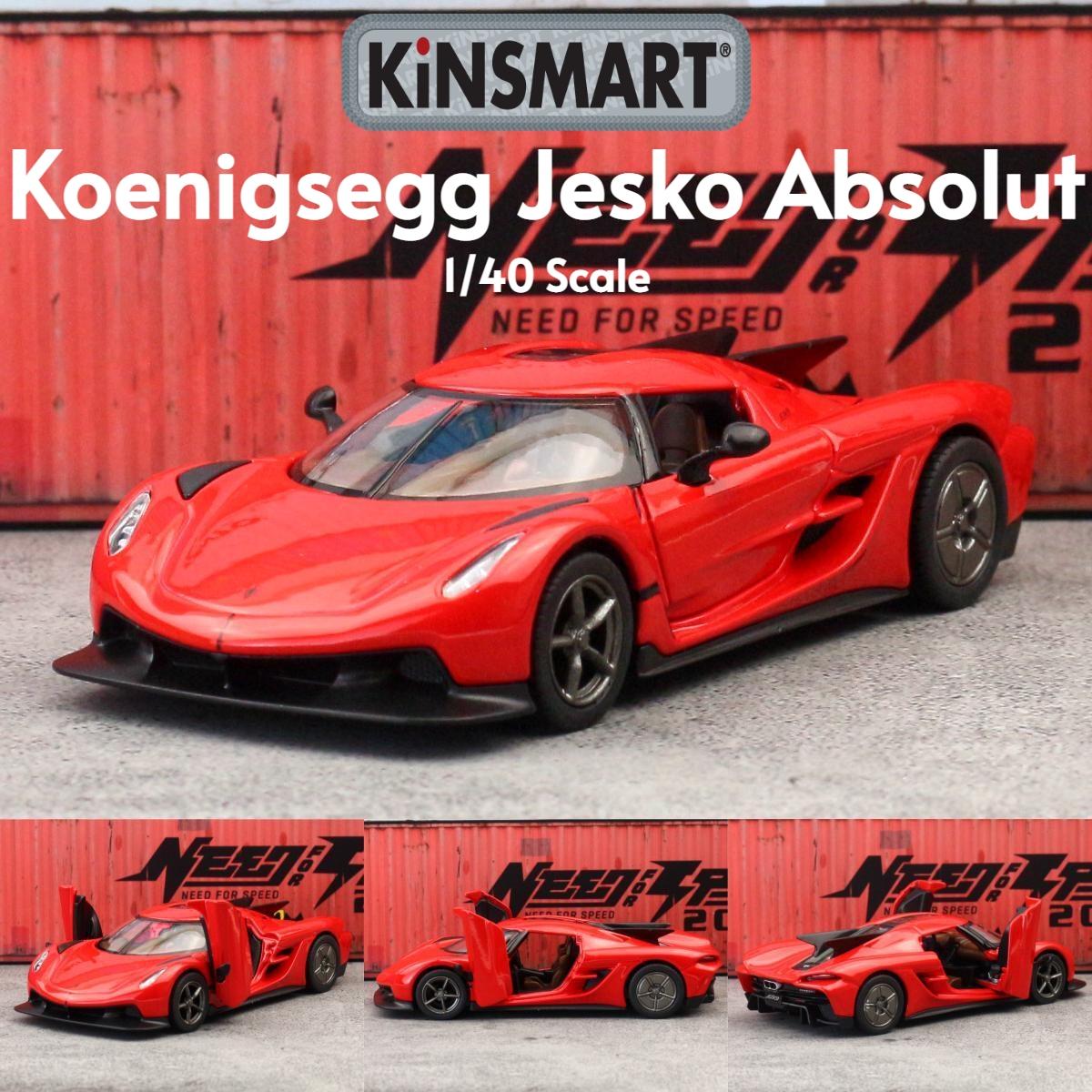 Kinsmart Spielzeugauto Modell 1/40 Koenigsegg Jesko Absolut Super Sport Diecast Miniatur Pull-Back Fahrzeug Sammlung Geschenk Für Kind Junge