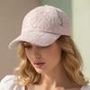 Verstellbare Baseballkappe mit floraler Spitze Atmungsaktiver Streetwear-Hut Modischer Netz-Baseballhut Für Damen