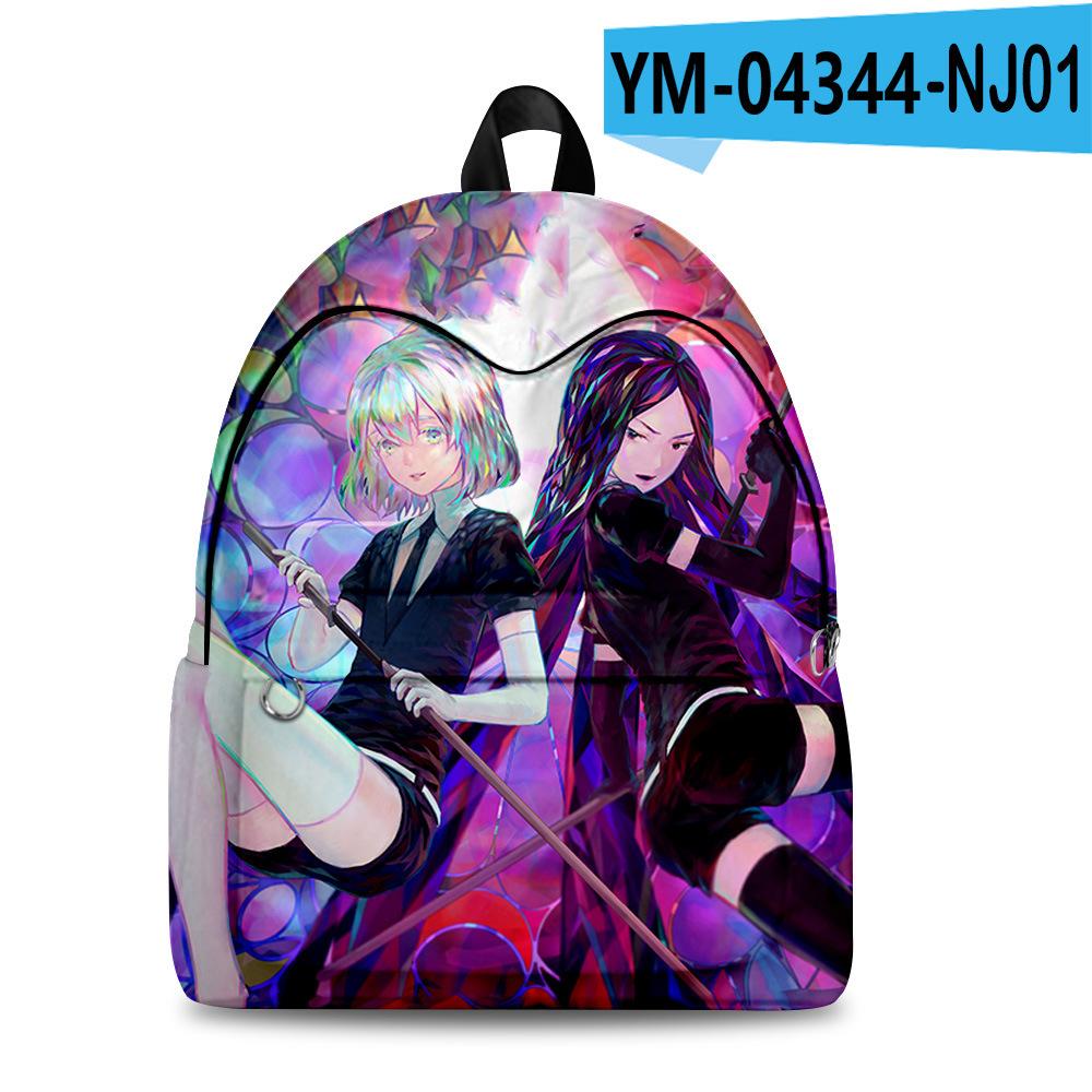 Classic Novelty Land of the Lustrous student Bookbag Notebook Backpacks 3D Print Oxford Waterproof Boys/Girls Travel Backpacks