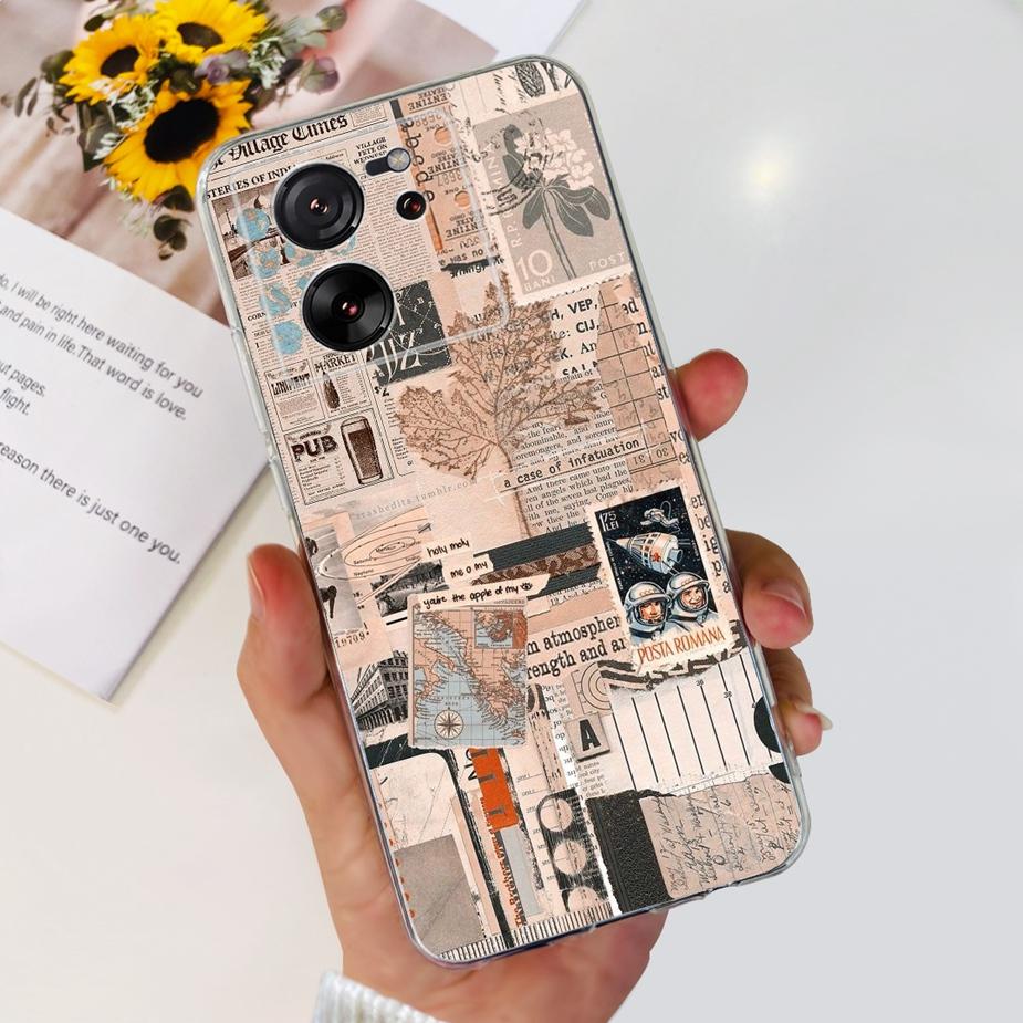 For Xiaomi 13T Pro Case Luxury Painted Back Cover Clear Silicone Phone Case For Xiaomi Mi 13T Pro 13TPro Soft Fundas 6.67'' Bags