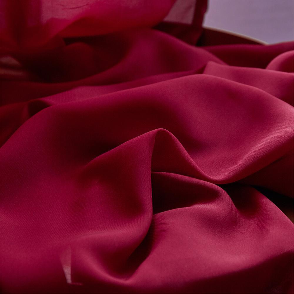 Enfärgad Vit Genomskinlig Fönsterskärmsgardin, Chiffonggarn Sovrum Tyllgardin Burspråksfönsterskärm