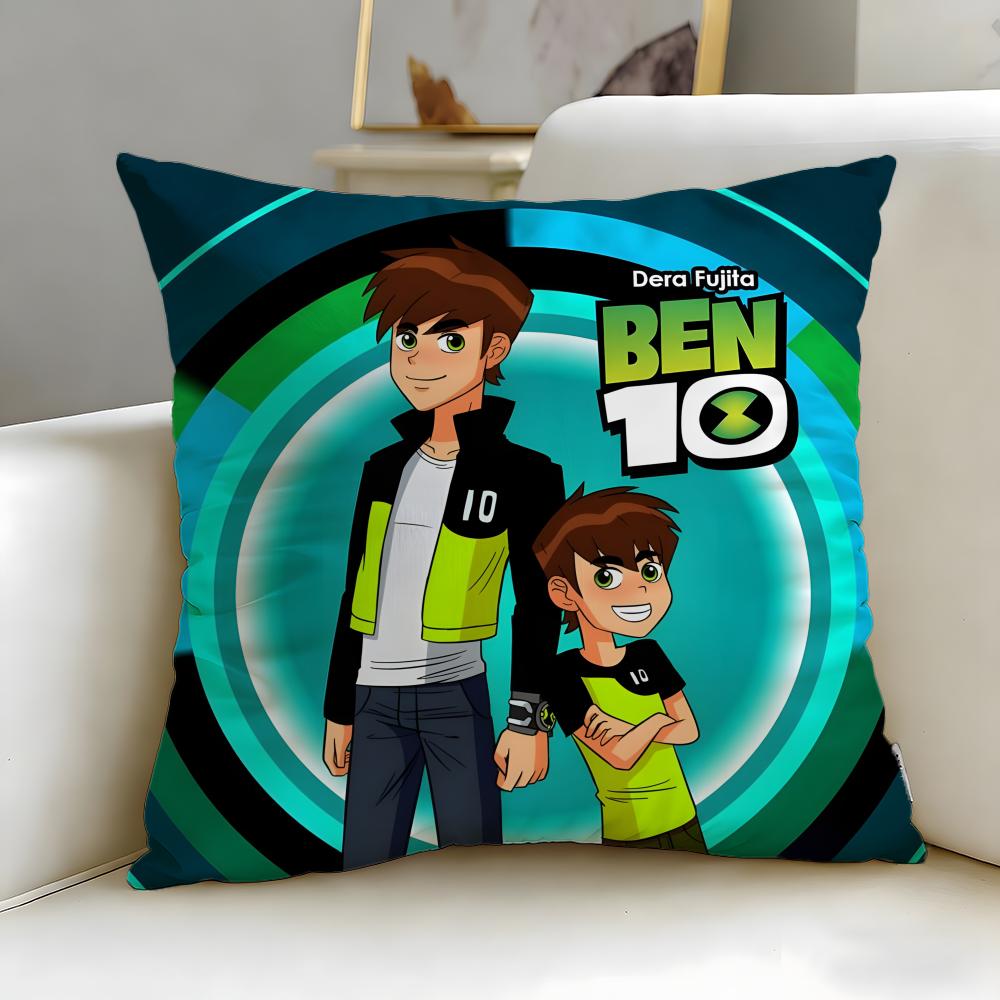 Classic Cartoon Ben 10 Ultimate Alien Cushion Cover Soft & Easy-Wash Pillow Case – Versatile for Couch, Bed, Travel and Office
