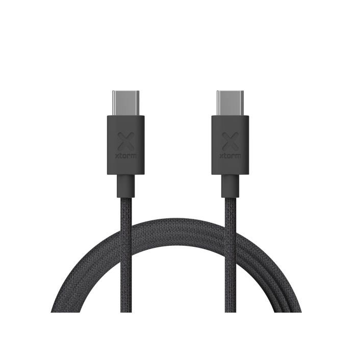 Câble USB-C PD 100W - Xtorm - 1 mètre - Noir - Power Delivery 3.1 - Charge rapide - Durable - Flexible - Tressé