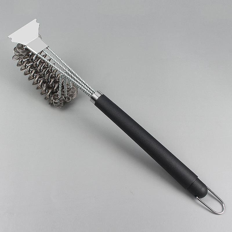 BBQ grill cleaning brush steel wire brush for cleaning BBQ grill and BBQ stove steel brush specialized cleaning tool for BBQ