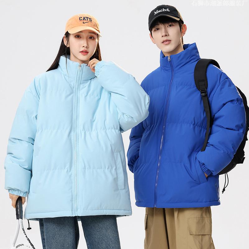 Winter cotton-padded clothes men's and women's fashion thickened cotton-padded jackets stand-up collar bread clothes Hong Kong style men's