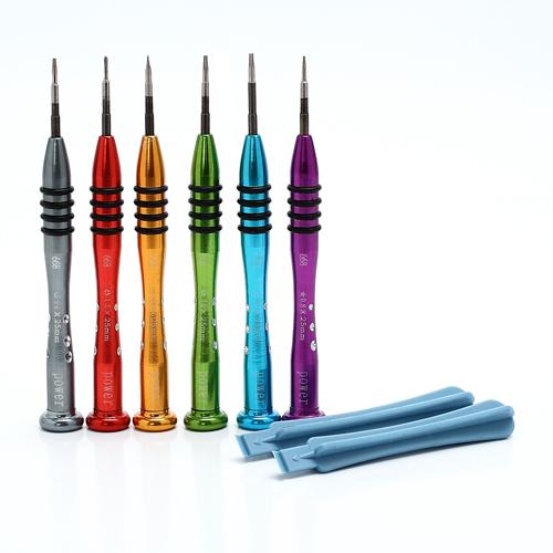 6Pcs Metal Precision Screwdriver Repair Kit with Pick Pry Tool for iPhone & All Cell Phones PR-660-1
