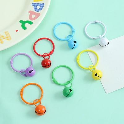14mm Painted Alloy Bell Keychain Ring Pendant for DIY Accessories