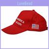 Trump Red Donald Cotton Baseball Cap With Embroidered Lettering Election Events