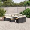 VidaXL Garden Lounge Set with Cushions 9 Pcs, Patio Sofas, Patio Furniture Set, Outdoor Furniture, Black 3259067