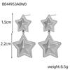 CARLIDANA Fashion Jewelry Retro Star Heart Stud Earrings Round Hammered Pvd Gold Plated Stainless Steel Chunky Drop Earrings
