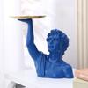 Modern David Statue with Storage Marble-Resin Jewelry Box Organizer Classical Art Decor for Home Desk Functional Sculpture Gift