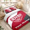 Custom Name Bedding Set 3 PiecesVfB Stuttgart FC Print Duvet Cover + 2 Pillowcases Soft Bed Decor