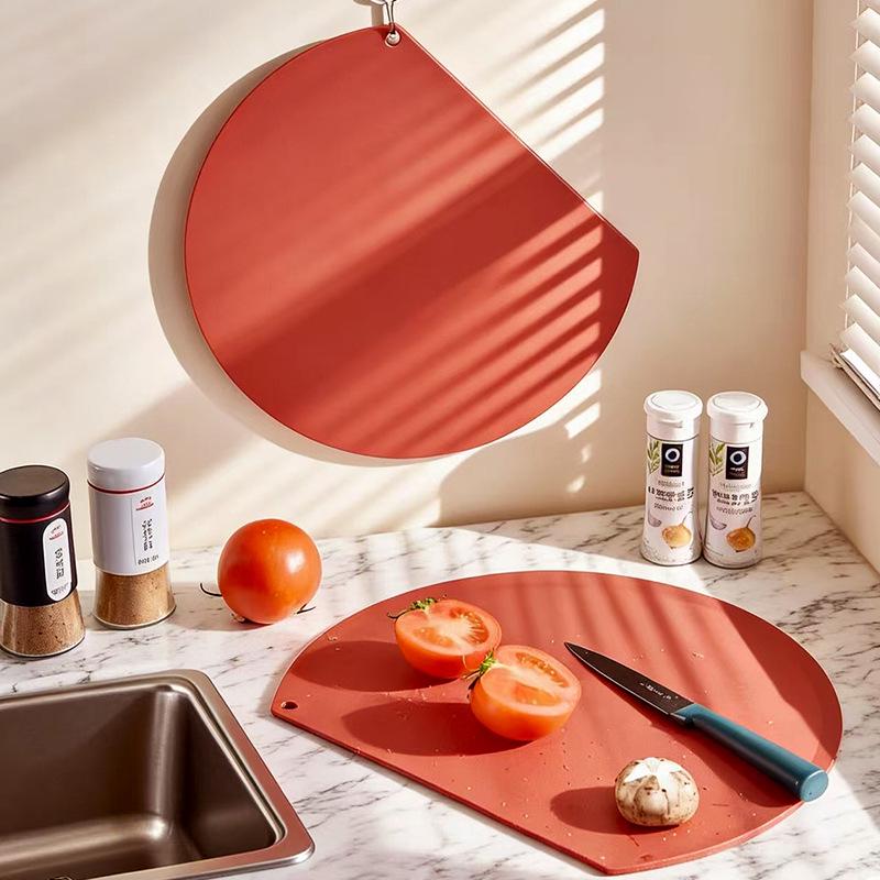 Cross-Border Antibacterial Anti-Mildew Semi-Circular TPU Baby & Kitchen Chopping Board