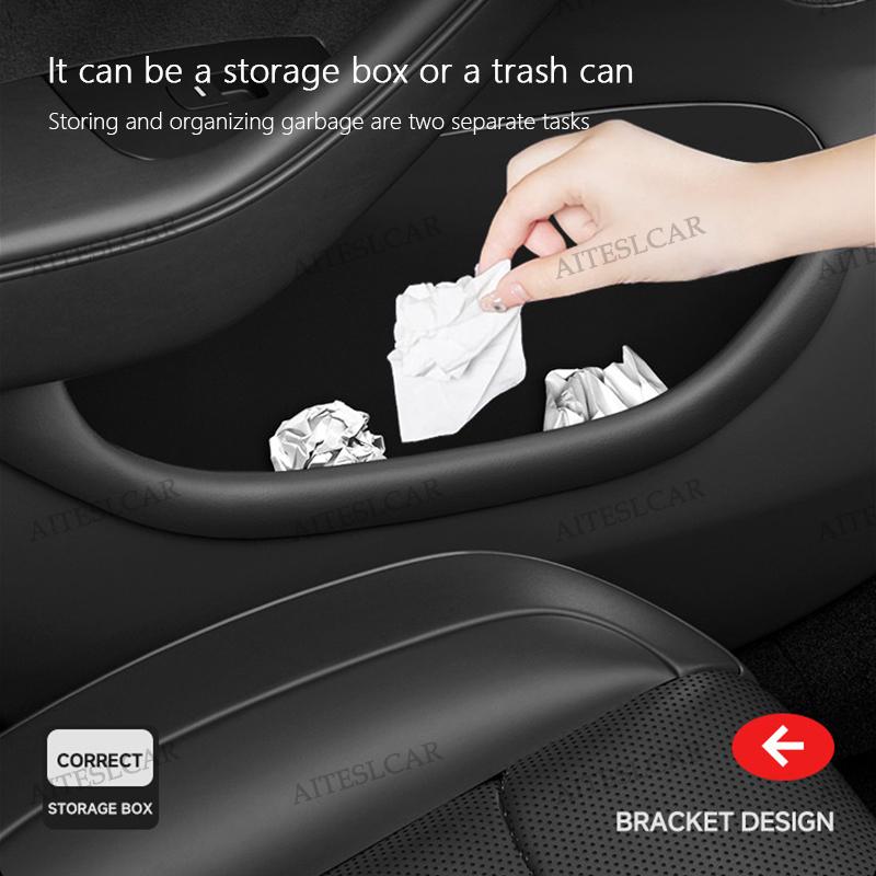 For Tesla Model Y L Launch 2026 Door Side Storage Box Fully Covered Door Storage Tray TPE Front And Rear Door Side Storage Boxes