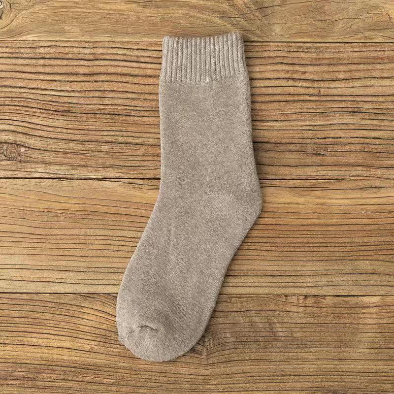 Men's and Women's Winter Fleece Socks - Extra Thick, Deodorant, Mid-Tube, Warm Wool, Long Terry