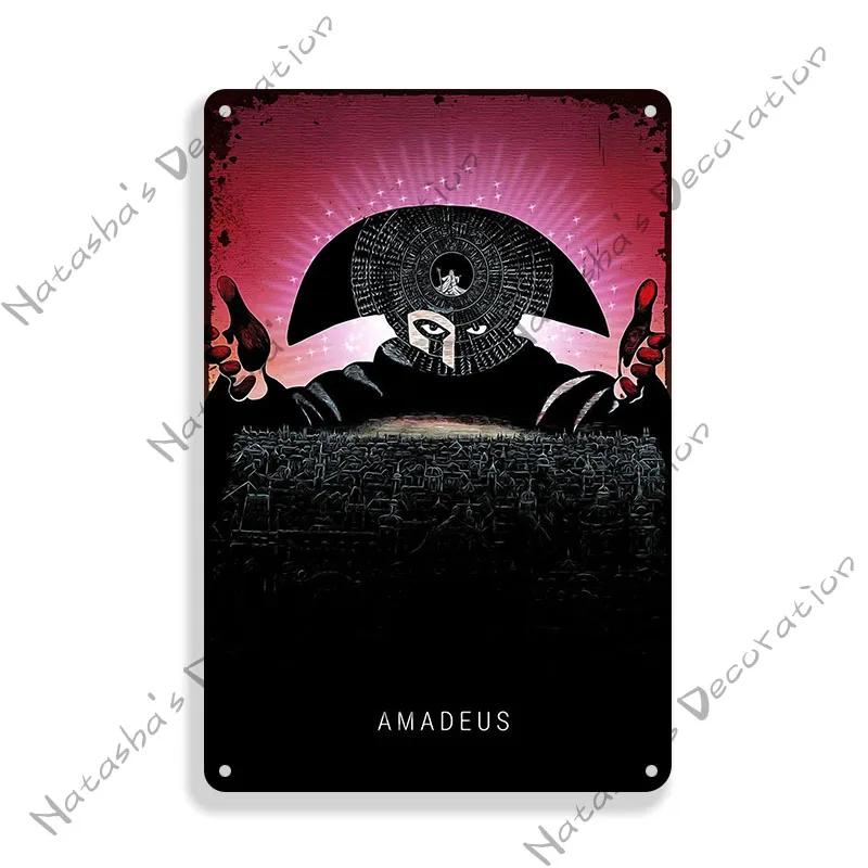 Movie Amadeus Vintage Poster Decorative Metal Sign Decorative Plate Bar Club Cafe Metal Plaque Cafe Wall Decor Industrial Decor