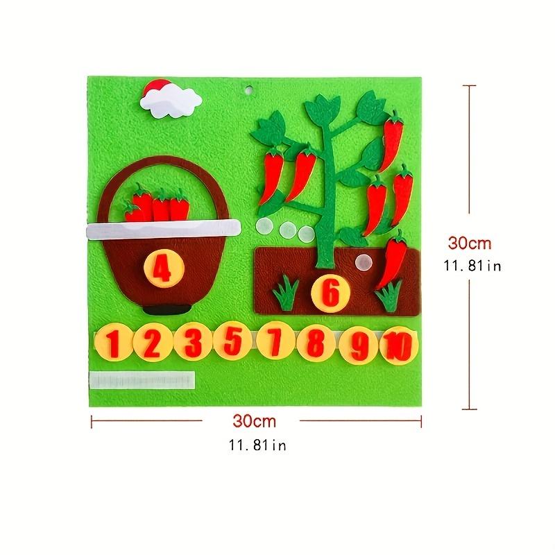 Kids Montessori Math Playthings Picking Vegetables DO-IT-YOURSELF 3D Puzzles Digital Education Kindergarten Early Learning Toys Presents