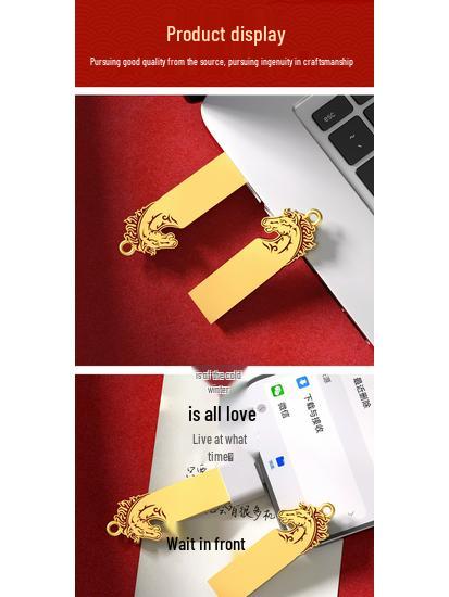 Custom Year of the Horse Zodiac USB Drive - Corporate Logo Souvenir & New Year Gift