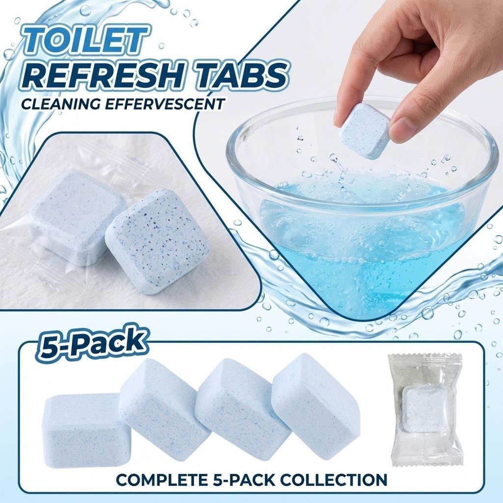 Toilettenreinigungstabletten (5er-Pack) für und saubere Toilettenschüssel