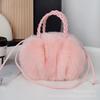 Crossbody bag niche pumpkin bag new portable imitation wool bag fashionable versatile cloud pleated bag
